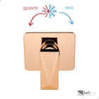 Acabamento Registro Monocomando Diamante Dourado Base Deca