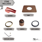 Acabamento Registro Monocomando Diamante Rosé Gold Base Deca