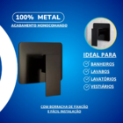 Acabamento Registro Monocomando Quadrado Base Deca Preto Fosco