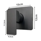 Acabamento Registro Monocomando Quadrado Base Deca Preto Fosco