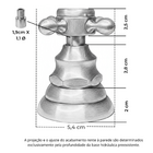 Acabamento Registro P/ Linha Deca 1/2"e 3/4" Vintage Dourado