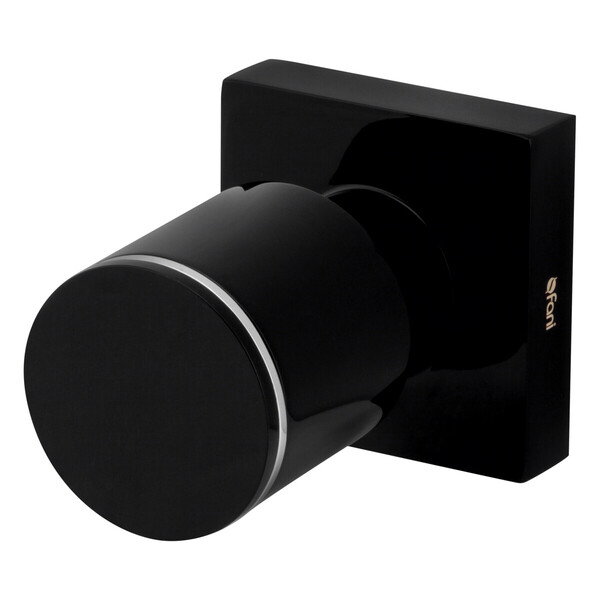 Acabamento Registro Pequeno 3/4 Elo Preto Brilhante Fani