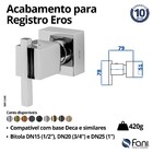 Acabamento Registro Pequeno 3/4 Eros Rose Gold Fani