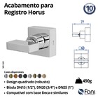 Acabamento Registro Pequeno 3/4 Horus Gold Fani