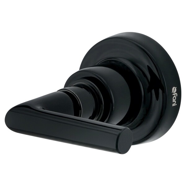 Acabamento Registro Pequeno Jade Clássica Preto Brilho Fani