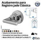 Acabamento Registro Pequeno Jade Clássica Preto Brilho Fani