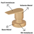 Acabamento Registro Piave Para Base Deca Dourado Fosco