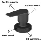 Acabamento Registro Piave Para Base Deca Preto Fosco