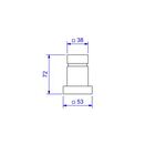 Acabamento Registro Pressão Chuveiro Cubo Corten Matte Deca