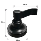 Acabamento Registro Preto Volante C-67 Abs ½, ¾ Padrão Deca