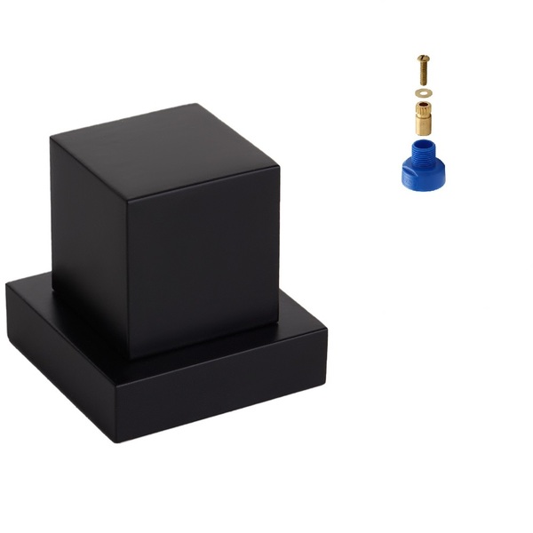 Acabamento Registro Quadrado 1/2-3/4 +adaptador Docol Preto