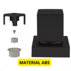 Acabamento Registro Quadrado Abs Preto Fosco Padrão Deca