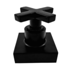 Acabamento Registro Quadrado C-22 Preto Abs ½, ¾ Padrão Deca