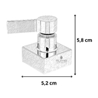 Acabamento Registro Quadrado C-65 Metal Preto + Conversor Doc
