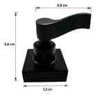 Acabamento Registro Quadrado C-67 Preto Abs ½, ¾ Padrão Deca