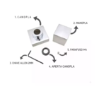 Acabamento Registro Quadrado Cromado Metal Deca Completo