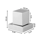 Acabamento Registro Quadrado Cromado Metal Deca Completo Kit