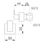 Acabamento Registro Quadrado Cubo Base Fabrimar