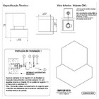 Acabamento Registro Quadrado Dourado Brilhante Padrão Deca Pr