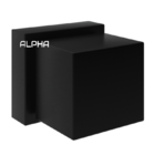 Acabamento Registro Quadrado Luxo Metal Preto Padrão Deca Pre