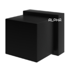 Acabamento Registro Quadrado Luxo Metal Preto Padrão Deca Pre