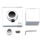 Acabamento Registro Quadrado Metal Área Gourmet Cromado Padrã