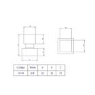 Acabamento Registro Quadrado Metal Encaixe Padrão Deca Canopl