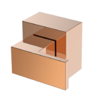 Acabamento Rose Gold Base Deca Registro De Pressão Quadrado