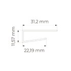 Acabamento em PVC tipo U Preto 3M Plasbil