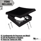 Acabamento Válvula Descarga Docol Hydra Deca Abaulado Preto