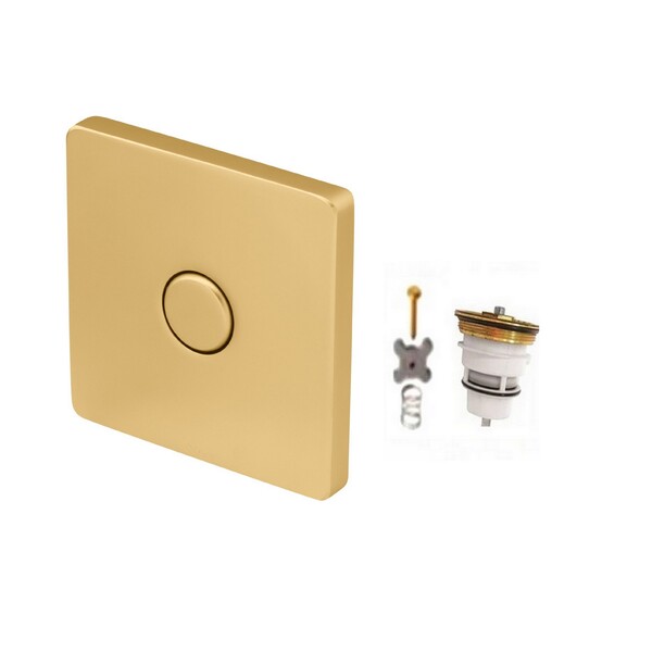 Acabamento Válvula Descarga E Conversor Slim Gold Fani