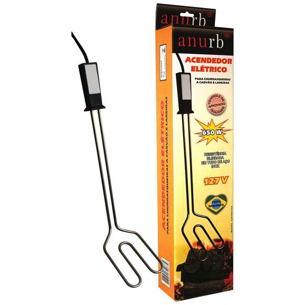 Acendedor Elétrico Em Inox Para Churrasqueiras A Carvão E Lar