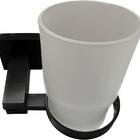 Acessório Banheiro 6 Peças Aço Inox E Vidro Preto Mg115