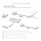 Acessórios de Banheiro Aço Inox Escovado 338VIP Alto Padrão