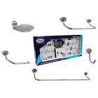 Acessórios De Banheiro Japi Casa C/ 5 Peças Cromado Alumínio