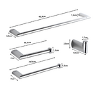 Acessórios De Banheiro Kit 4pçs Suporte Toalhas Papeleira