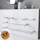 Acessórios Para Banheiro 3 Kits (15 Peças) 800pk3 Prátika