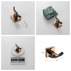 Acessórios Para Banheiro Preto Fosco E Rose 4pçs Parede Luxo