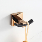 Acessórios Para Banheiro Preto Fosco E Rose 4pçs Parede Luxo