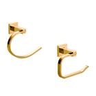 Acessórios Para Banheiro Quadrado 2 Peças São Francisco Pingo