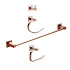 Acessórios Para Banheiro Quadrado 4 Peças São Francisco Pingo