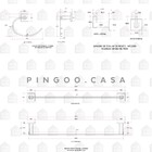 Acessórios Para Banheiro Quadrado 6 Peças São Francisco Pingo
