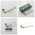 Acessórios Para Lavabo Dourado 4pçs Luxo Suportes Parede