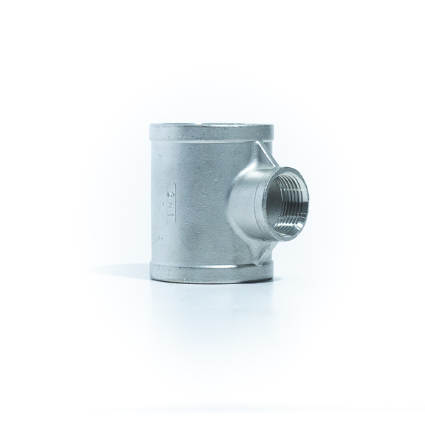 Aci-2a Te De Redução Aço Inox 316 90 Graus Rosca Fêmea Bsp Ø1