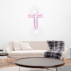 Acrílico Decorativo Espelhado A Cruz De Cristo Rose