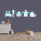 Acrílico Decorativo Espelhado Fundo Do Mar Azul