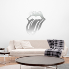 Acrílico Espelhado Decorativo Prata Em Formato De Boca