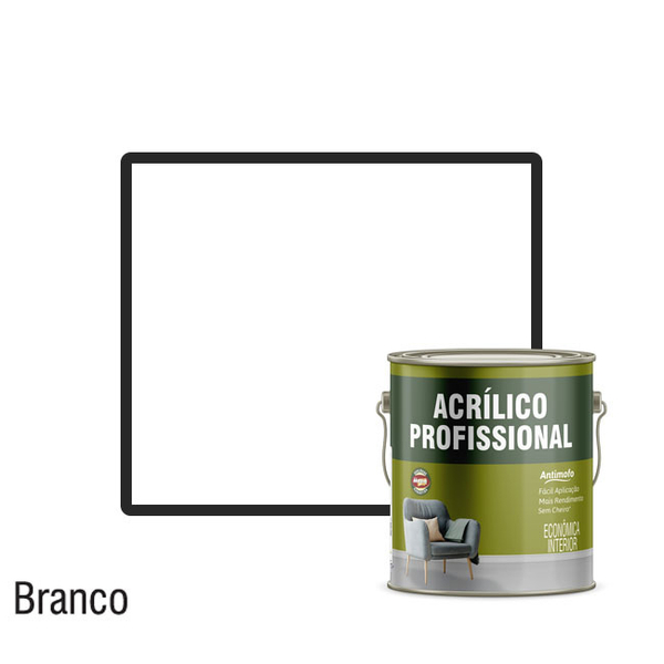 Acrílico Profissional Fosco - 3.6l Sem Cheiro Maza - Branco