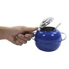 Açucareiro Aço Inox 500g Com Colher - Cores - Azul Escuro