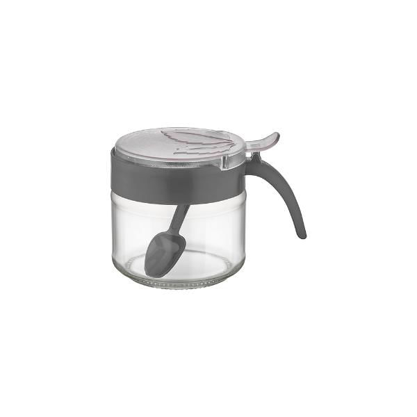 Açucareiro Com Tampa E Colher Dynasty 300ml Cinza